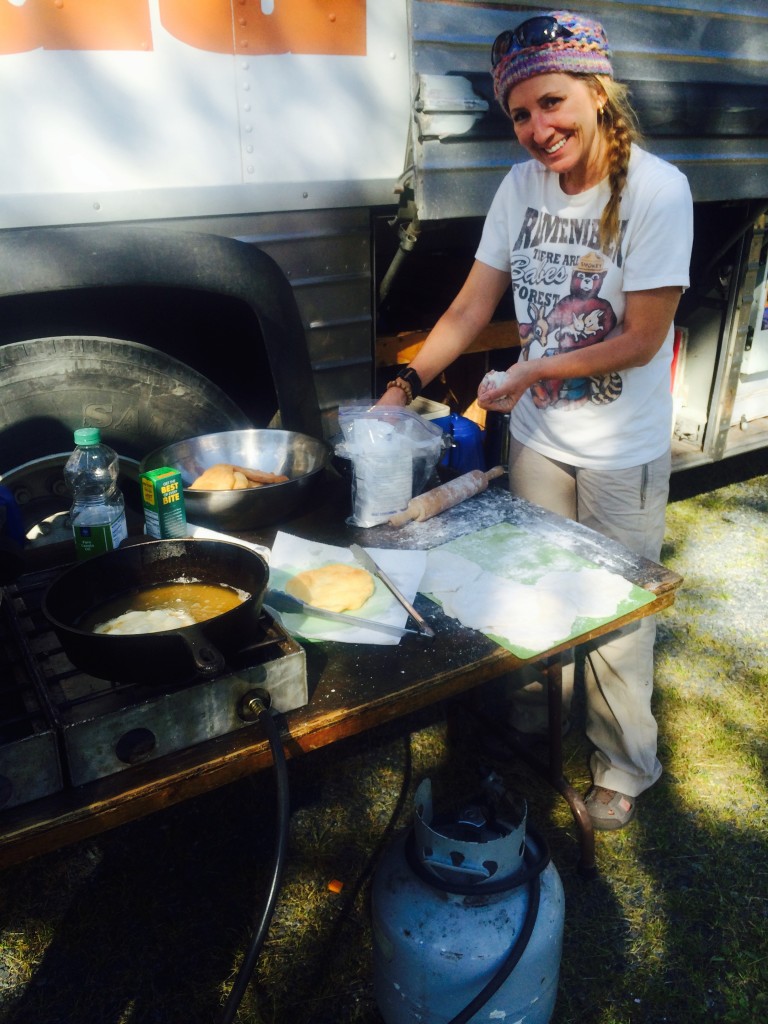cooking at adventure bus
