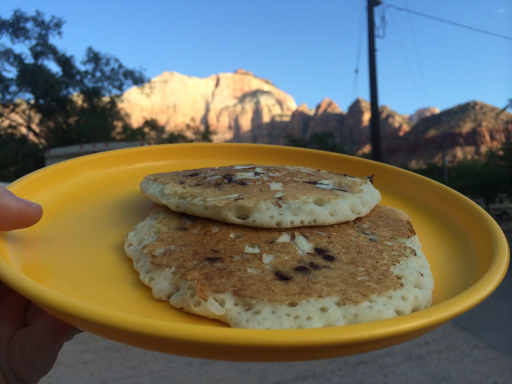 Pancakes with a mountain