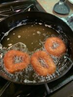 Frying donuts